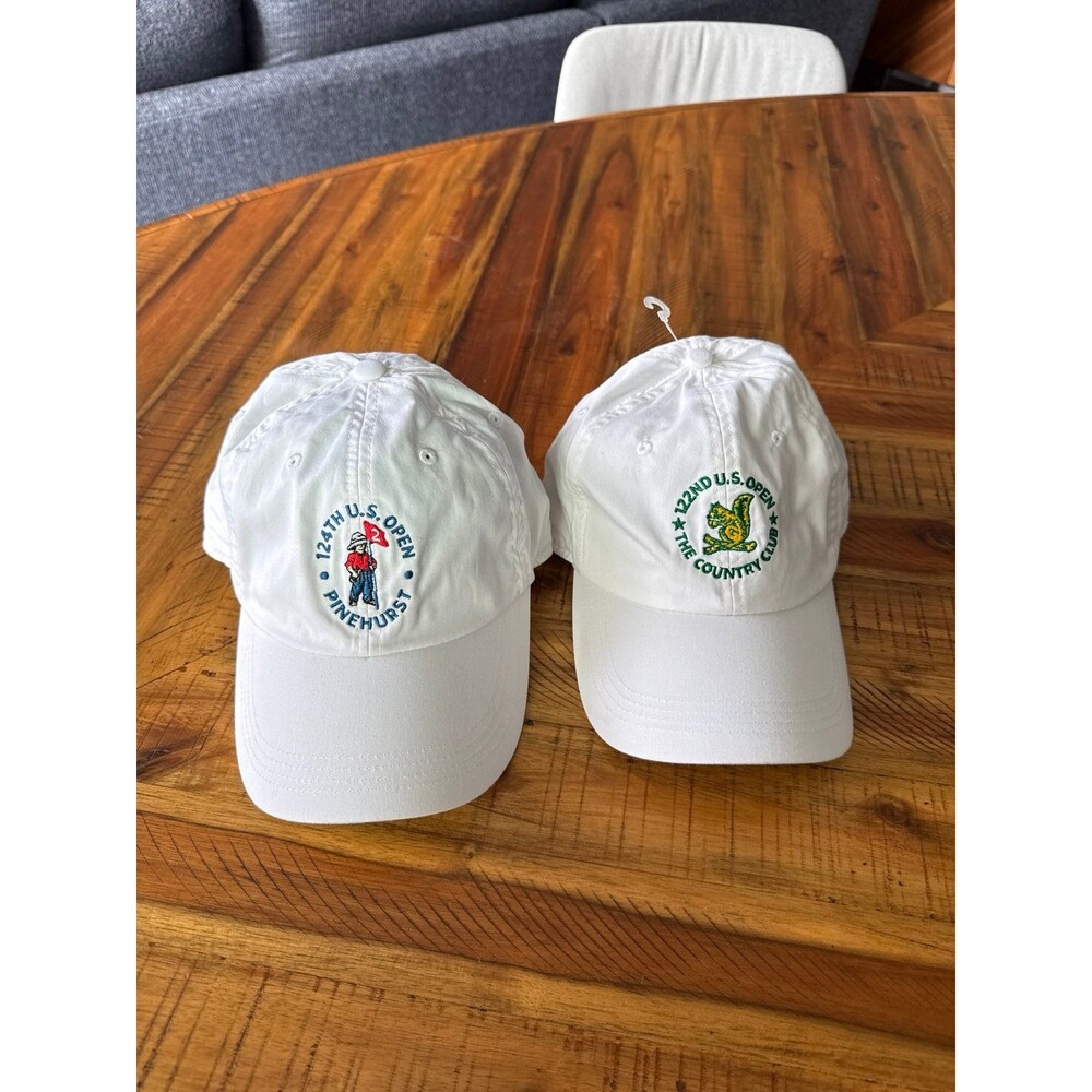 2 U.S. Open Golf Hats AHEAD USGA Member 122nd The Country Club & 124th Pinehurst